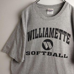 [Vintage] Back Printed T-shirt Rain Gray